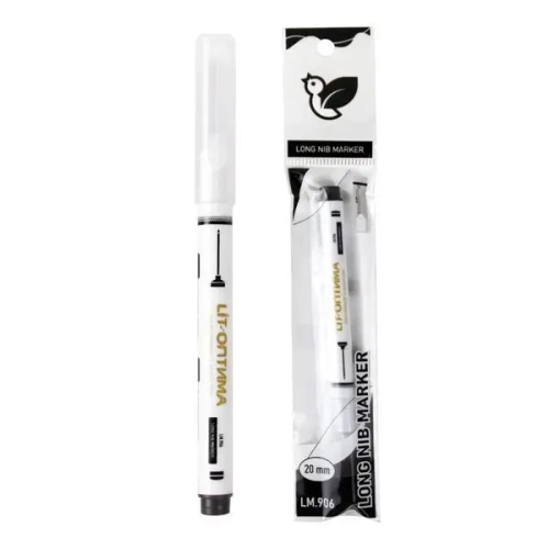 МАРКЕР КРАСКА СТРОИТЕЛЬНЫЙ С ДЛИННЫМ НАКОНЕЧНИКОМ КРАСНЫЙ VERTEXTOOLS