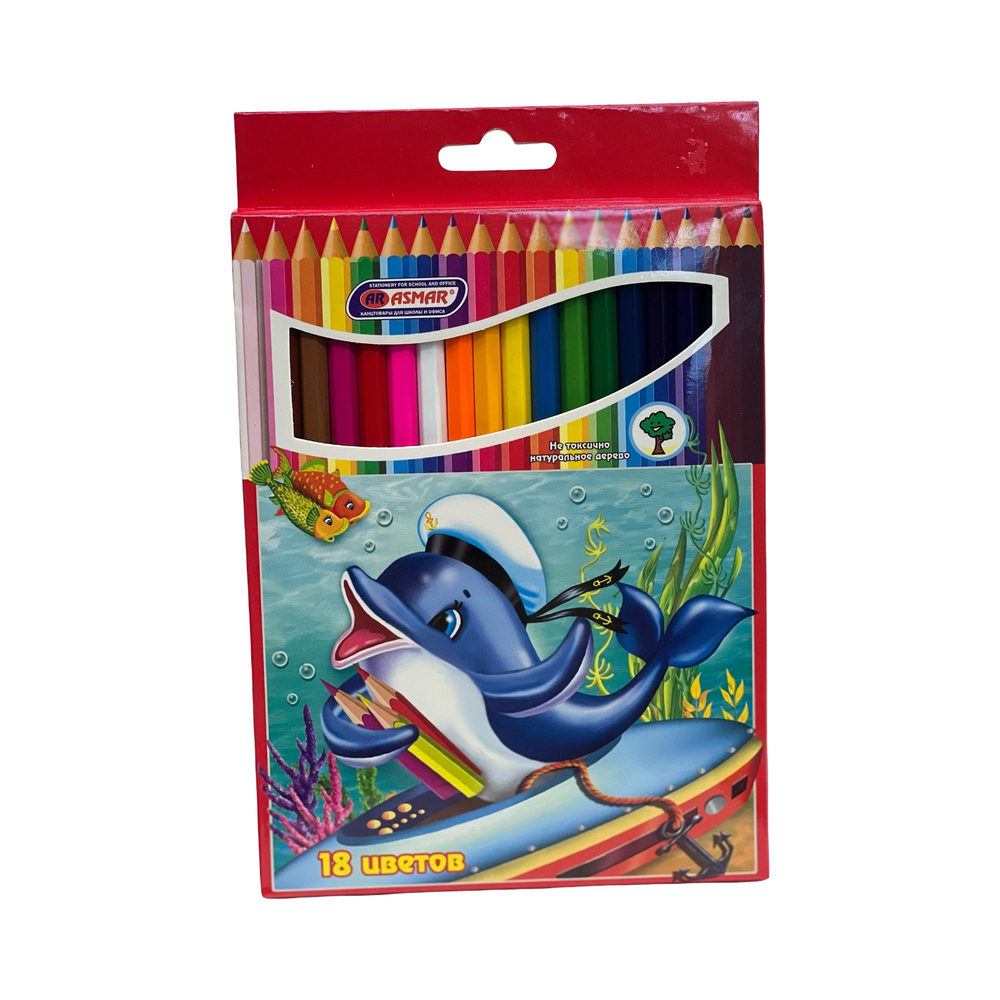 Цветные Карандаши "Асмар" супермягкие 18 цветов