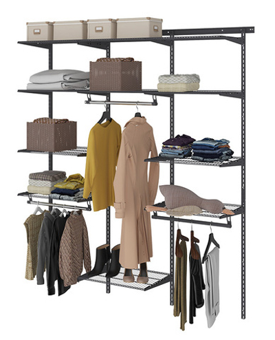 ПРАКТИК Гардеробная система Max G180 графит, 195x45x205 см