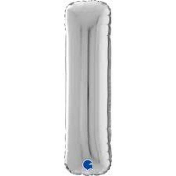 Г 26" / 66 см Буква Серебро (Silver) с гелием "I" (БГ-22)