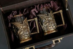 Набор подстаканников "Дракон" 2 шт. в подарочном кейсе