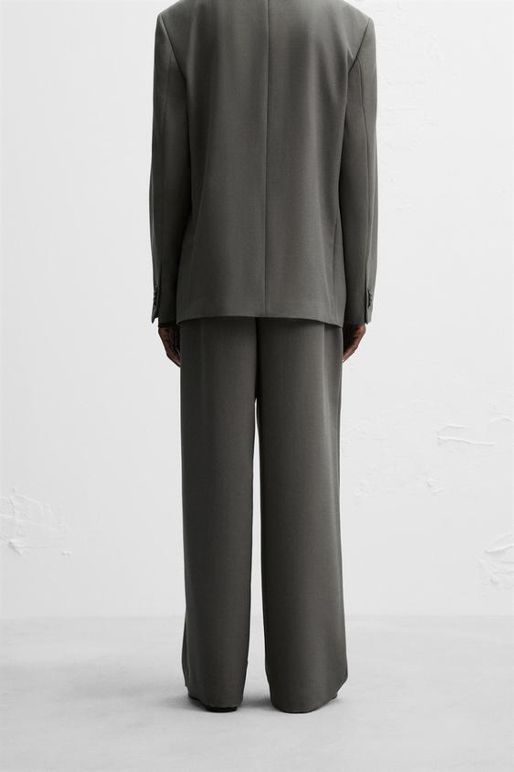 ZARA X NANUSHKA КОСТЮМНЫЕ БРЮКИ, ЗЕЛЕНЫЙ