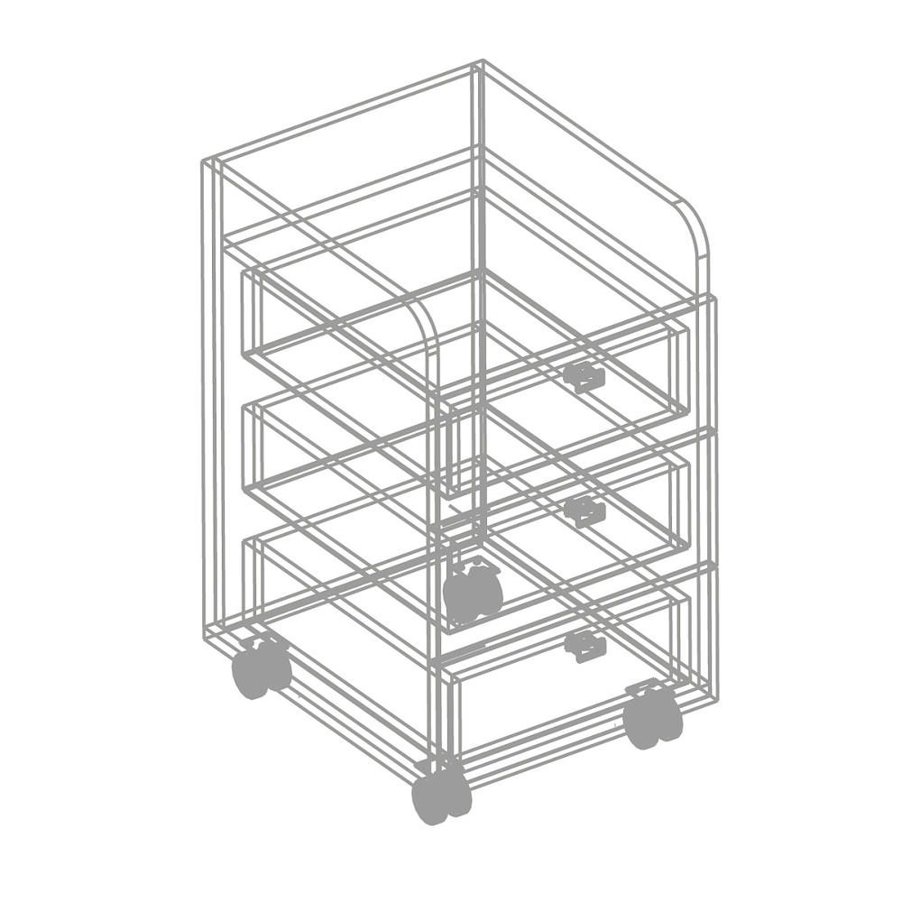 Тумба выкатная с 3 ящиками "Лорэн"