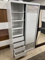 Шкаф-купе 2-х ств.без зеркала Пальмира Выбеленное дерево/артвуд темный