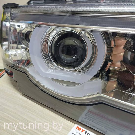 Передние фары 3D Angel Eyes для BMW 7 E38 (94-01) хромированные