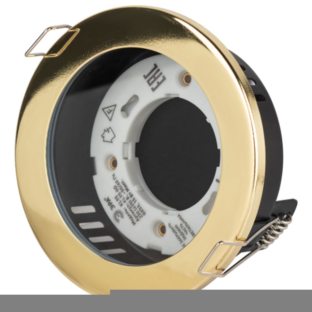 Встраиваемый светильник влагозащищенный ЭРА KL95 GD GX53 IP44 золото