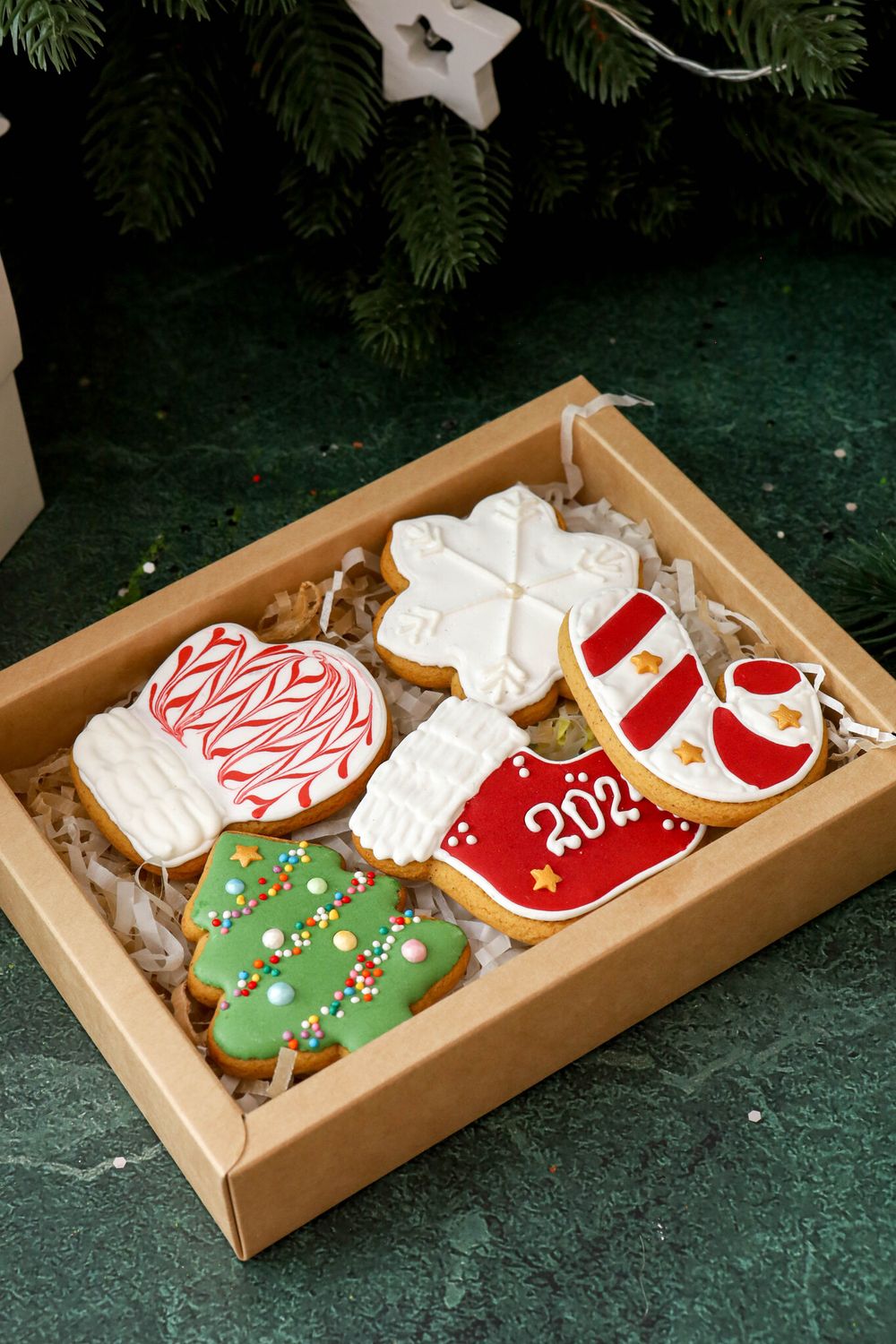 Пять новогодних мини пряников