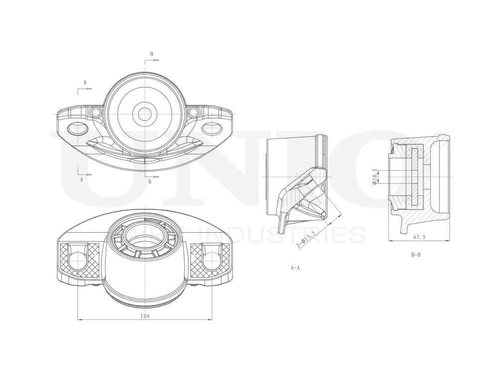 Опора амортизатора передняя UNIO RMP-13147