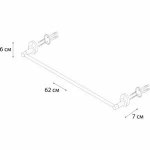 "EUROPA" Полотенцедержатель трубчатый (60 см.) FX-21801 (к/к 10)