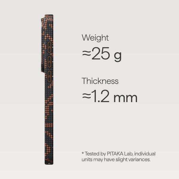 Чехол Pitaka Edge Case для Samsung S26 Ultra, Оранжево-чёрный | Orange Black