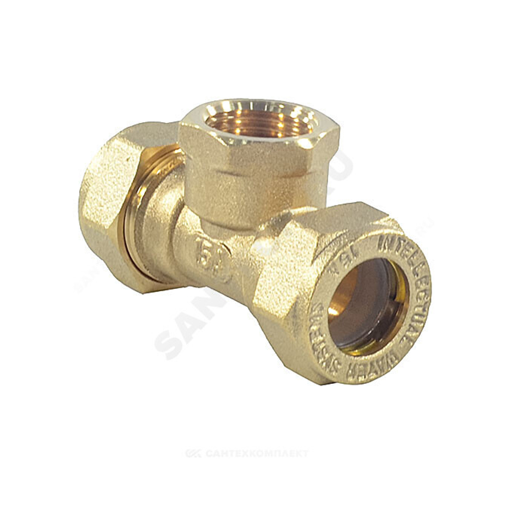 Тройник латунь 20Aх3/4"х20 обжим/ВР STAHLMANN STFL2003/420BEF