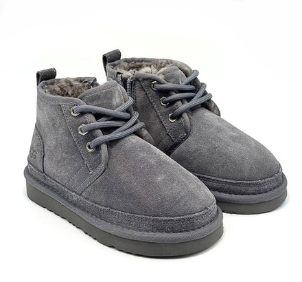 Ugg Kids Neumel Zip Leather "Grey"