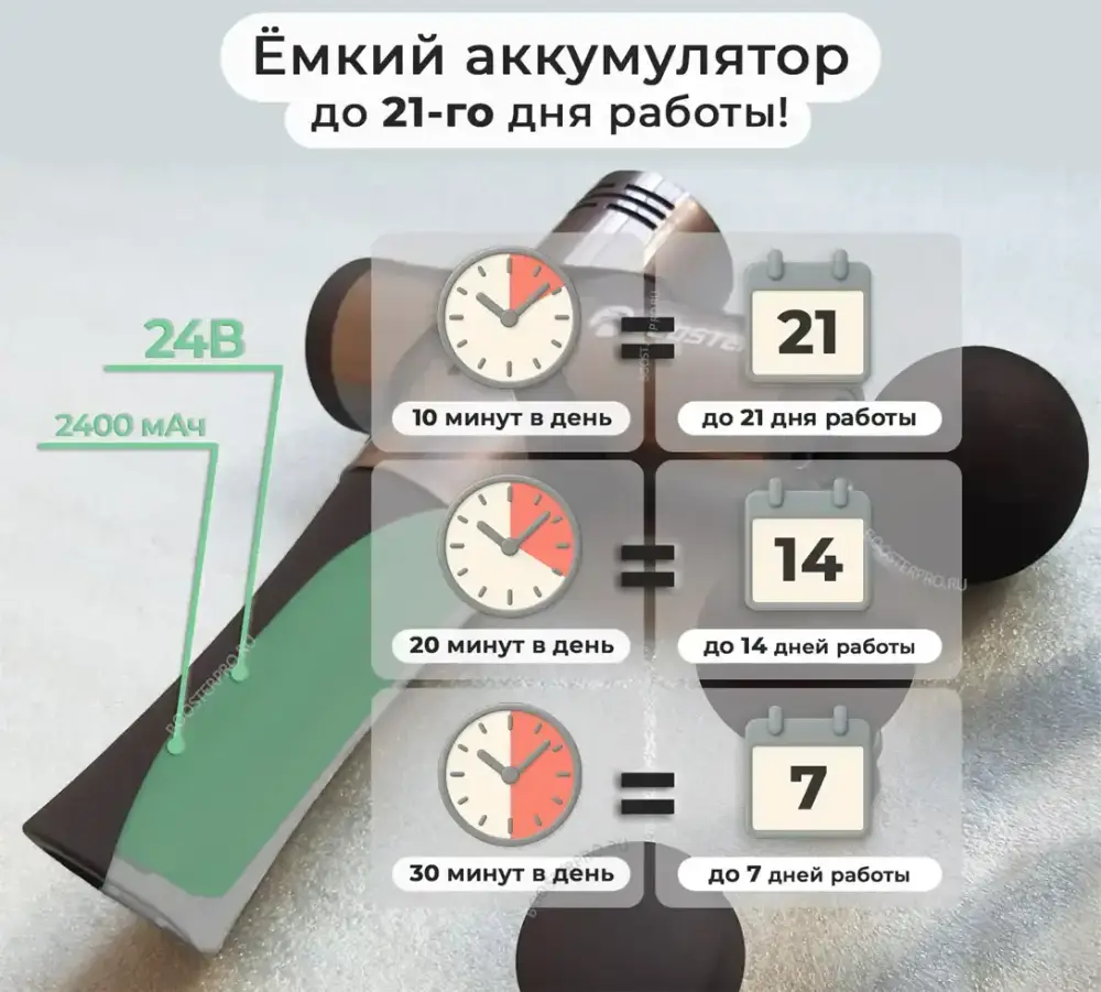 Массажёр Booster Pro 3 аккумулятор