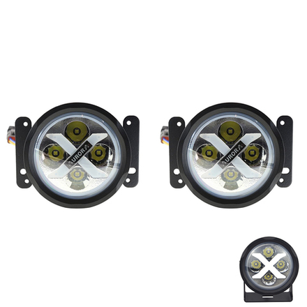 Фары Aurora X ближнего света ALO-E-R4T3-EM врезные белый фон