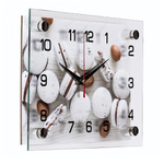 2026-050 Часы настенные "Мраморные макаруны" Рубин