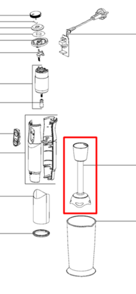 Насадка (измельчитель) для блендера Moulinex (Мулинекс) - MS-650444