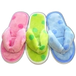 Тапочки домашние женские «Шлепки» верх велсофт, окантовка-тесьма 37р