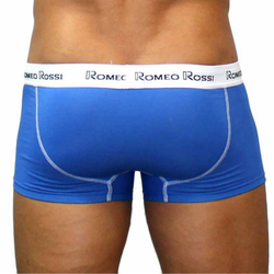 Мужские трусы боксеры голубые Romeo Rossi Boxer Brief RR365-6