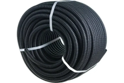 Труба гибкая гофрированная ПНД 16мм с протяжкой лёгкая (25м) чёрный