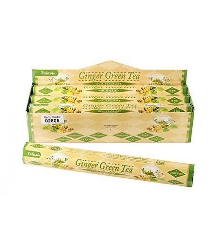 Tulasi Ginger Green Tea шестигранник Благовоние Имбирь Зеленый чай