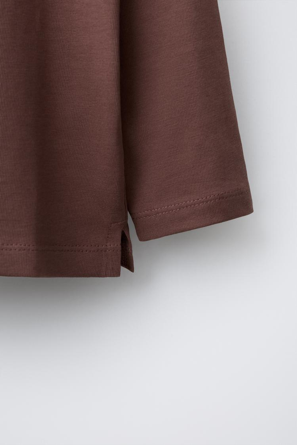 ZARA ФУТБОЛКА HEAVYWEIGHT С ВЫШИВКОЙ, БЛЕДНО-ФИОЛЕТОВЫЙ