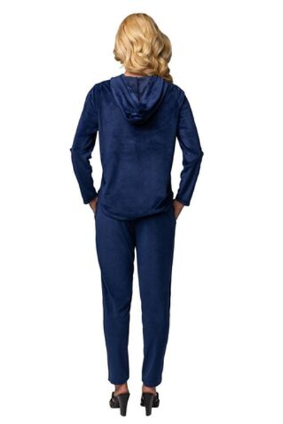 Домашний костюм с капюшоном и карманом-кенгуру (Размер: L) (Цвет: синий)