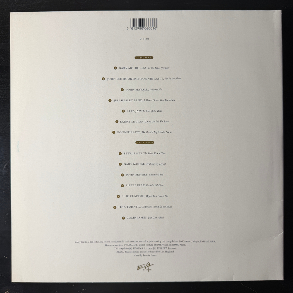 Сборник Absolute Blues (Скандинавия 1990г.)