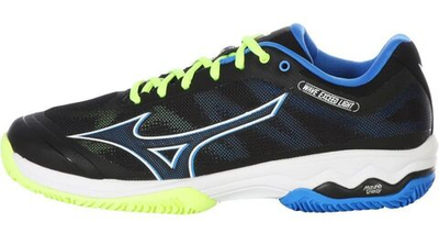 Мужские кроссовки теннисные Mizuno Wave Exceed Light 5 CC - black/neo lime/supersonic