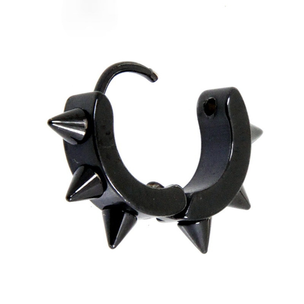 Серьга Шипы черная (6 шт)