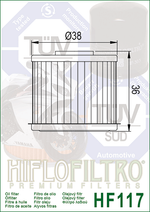 Фильтр масляный Hiflo Filtro HF117