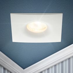 Встраиваемый светильник алюминиевый ЭРА KL104 WH MR16 GU5.3 белый | Алюминиевые встраиваемые светильники