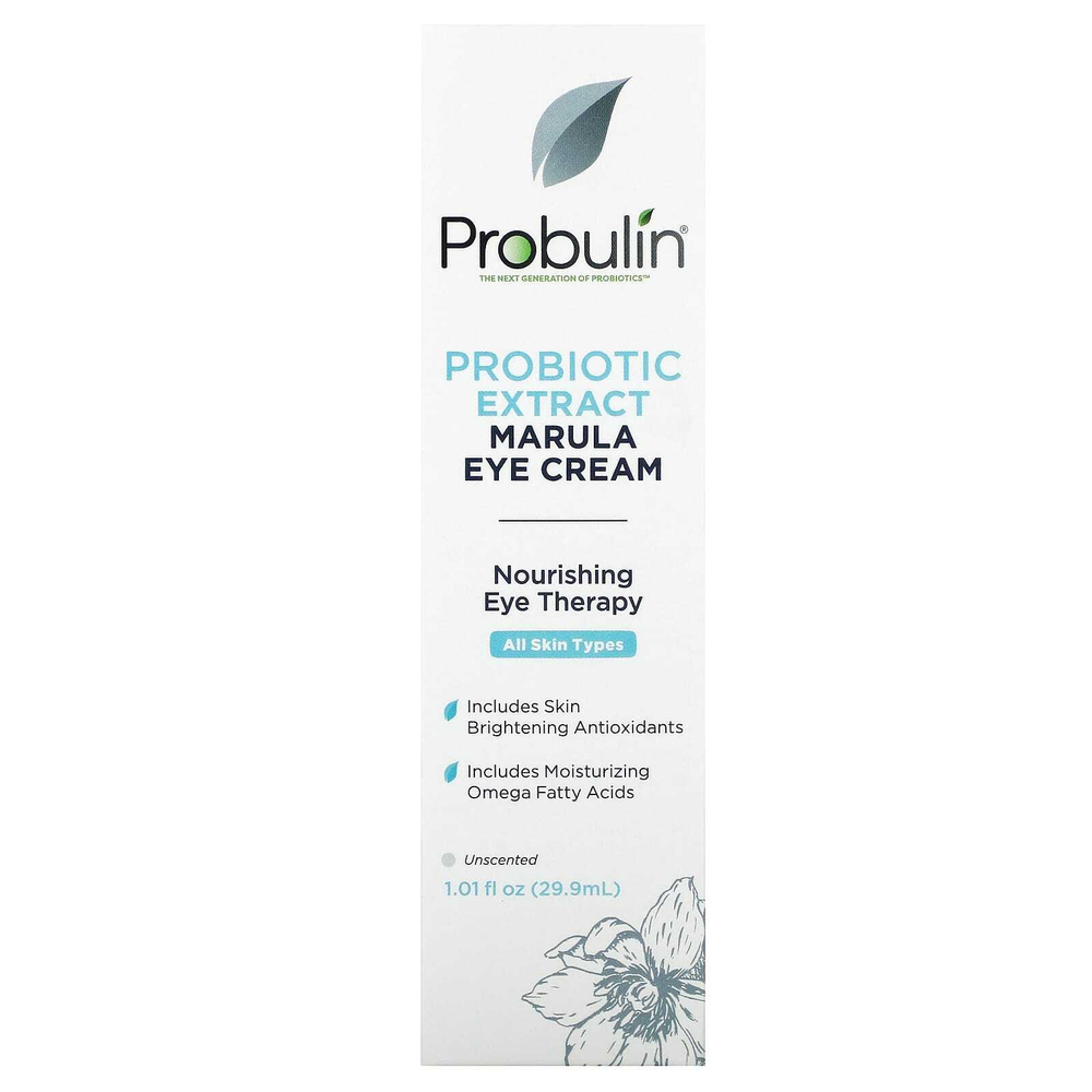 Probulin, Крем для кожи вокруг глаз с пробиотическим экстрактом марулы, без запаха, 29,9 мл (1,01 жидк. унц.)