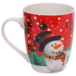 Кружка керамическая 350мл «С Новым годом!» Дед Мороз, микс 4рисунка