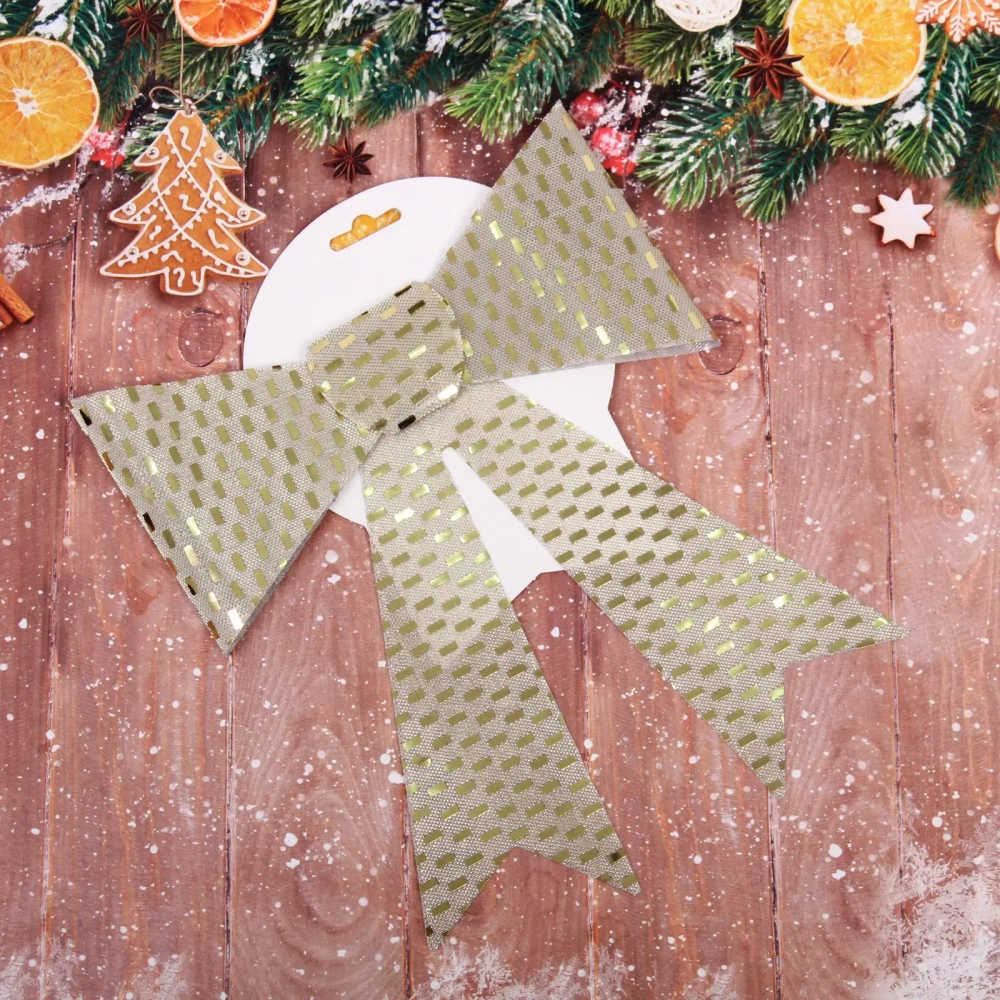 Бант на ёлку «Сияние» 20*26 см, Шампань