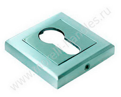 Накладка MORELLI MH-KH-S на евроцилиндр SC/CP мат.хром/хром квадратная