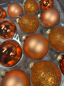 Набор шаров 26шт ChristmasDeLuxe оранжевый микс