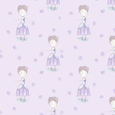 Нежная балерина и розочки