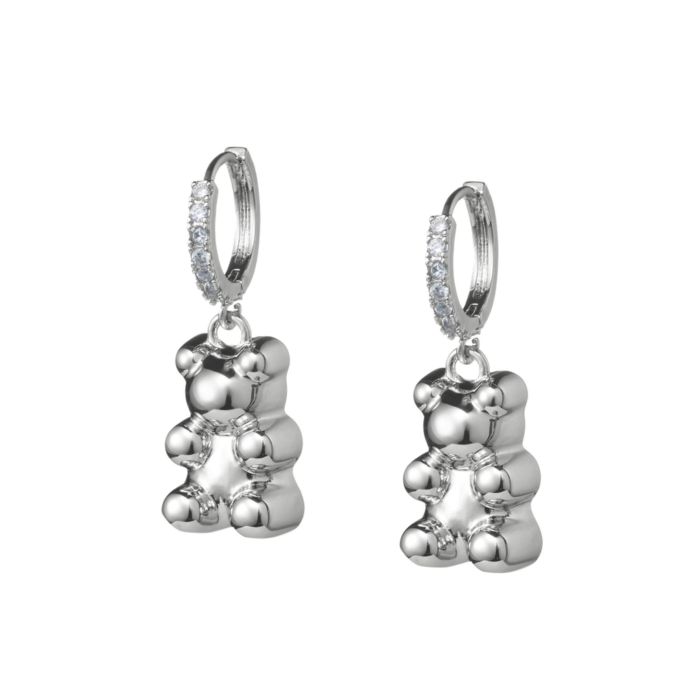 Серьги-мишки, серебро