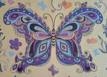 Гобеленовая столешница Бабочки 35х89