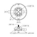 KUPO KSC-03MP 6" Pumping Suction cup w/3/8". Вакуумный держатель c площадкой и винтом