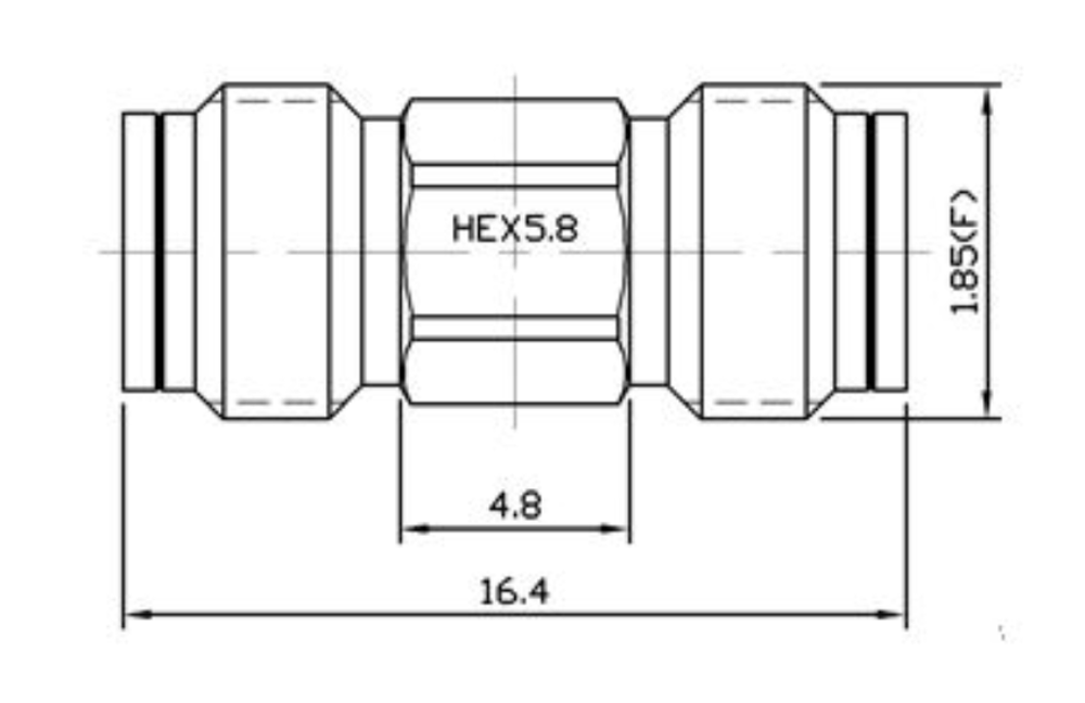 LT-DC-1.85FF-67GHz, Ограничитель постоянного напряжения (DC Block), 1.85 мм (розетка), 67 ГГц