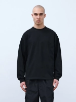 Лонгслив оверсайз (черный) 230 г