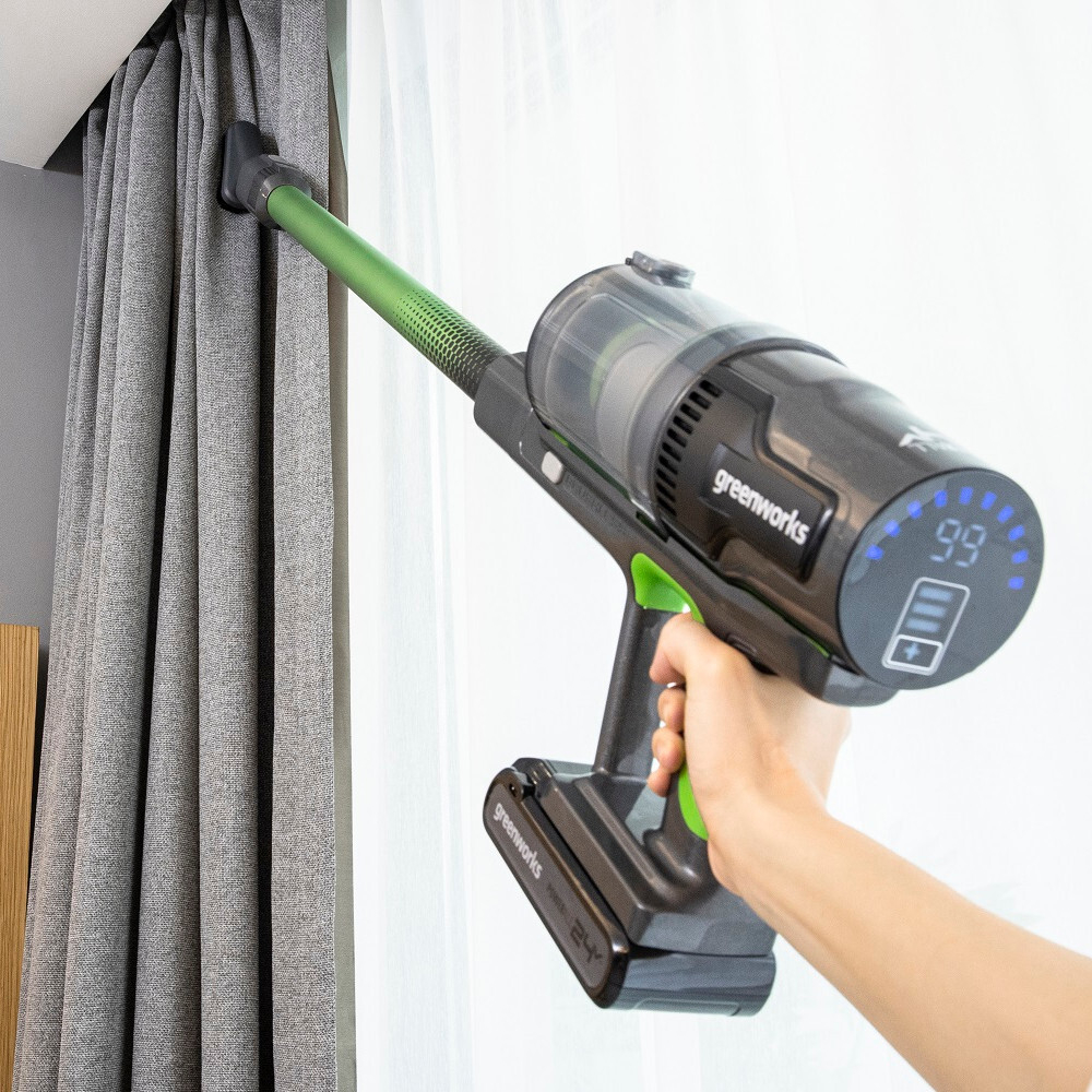 Пылесос вертикальный GREENWORKS GD24SVK4 24 V с АКБ и ЗУ 4700607UB