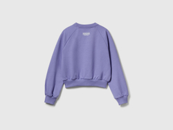 Benetton Укороченный свитшот из 100% хлопка c принтом «Stranger Things», сиреневый