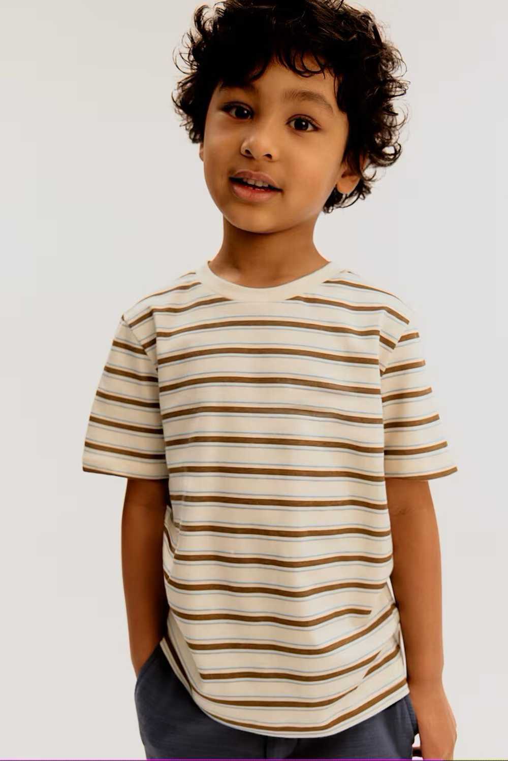 H&M Футболка с принтом, светло-желтый