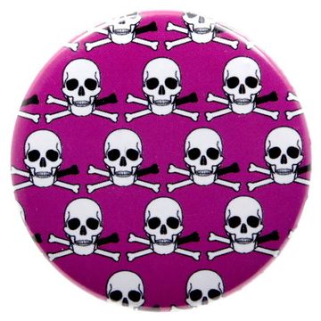 Значок Черепушки на розовом фоне