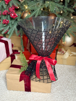 Платье Сетка (круг). Цвет: синий и черный.