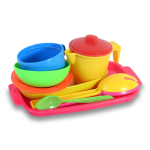 Пластмассовый игрушечный набор "Посуда" (20*11*10 см), сетка