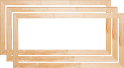 Глухой подрамник 45x80 см. (с перекладиной) сеч. 40х18 мм. (3 штуки)