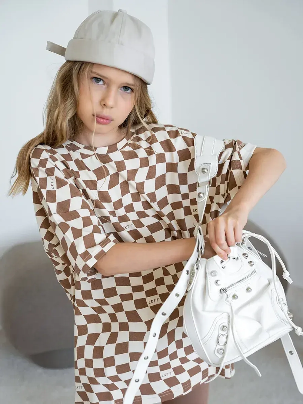 Костюм для девочки летний в клетку